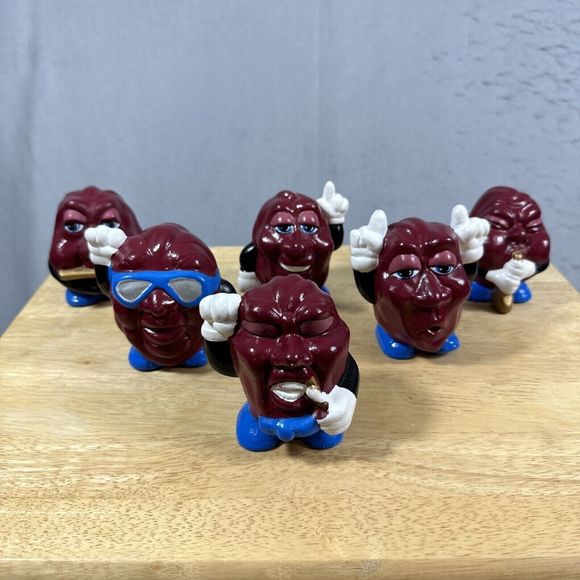 Vintage Ceramic California Raisins Lot Of 6 Large Figures Raisins